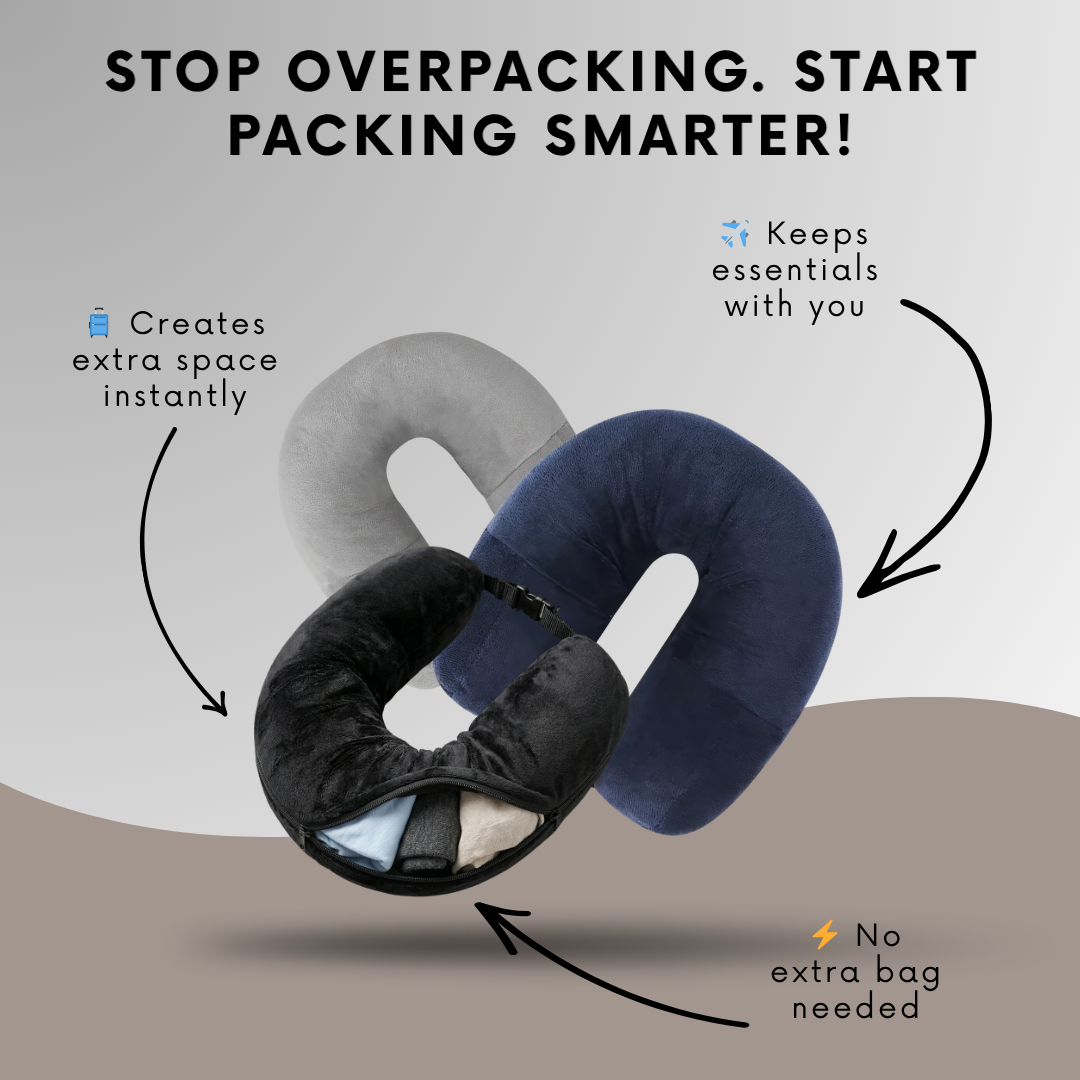 2-in-1 Travel Pillow That Holds What Your Bag Can’t