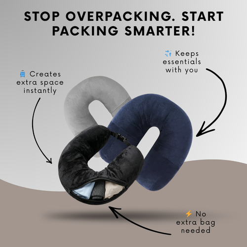 2-in-1 Travel Pillow That Holds What Your Bag Can’t