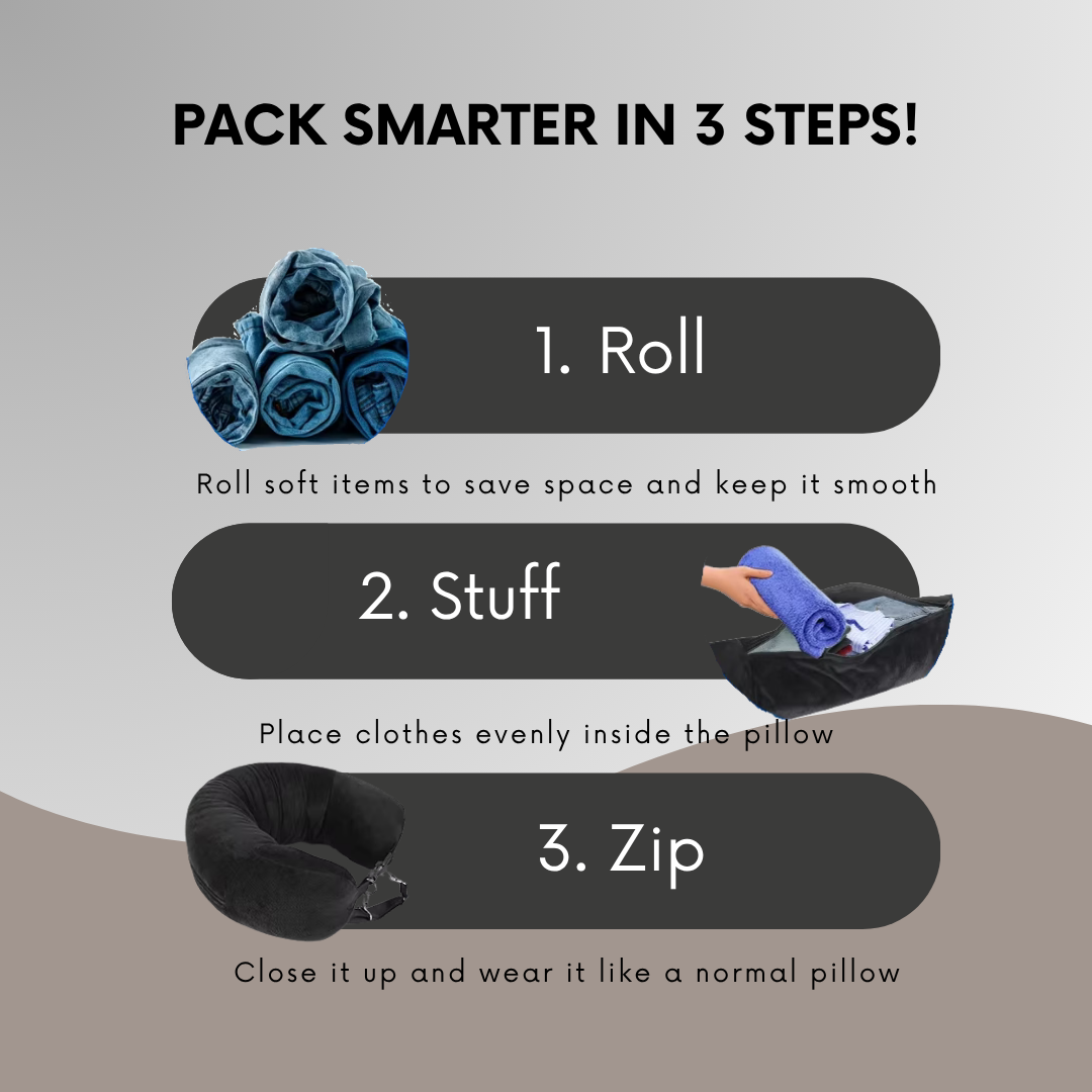 2-in-1 Travel Pillow That Holds What Your Bag Can’t
