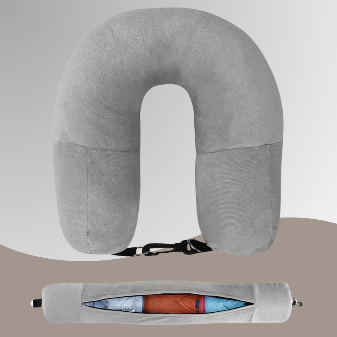 2-in-1 Travel Pillow That Holds What Your Bag Can’t