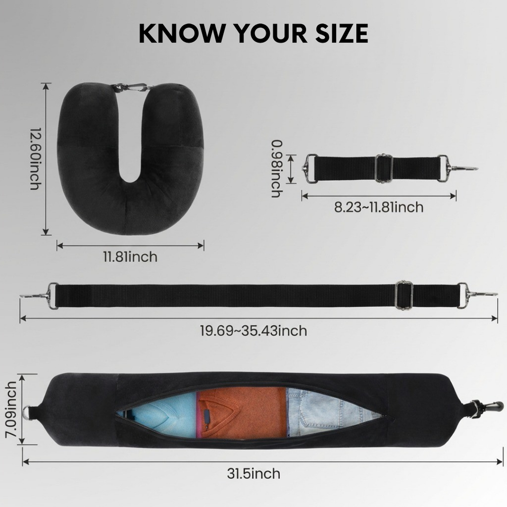2-in-1 Travel Pillow That Holds What Your Bag Can’t
